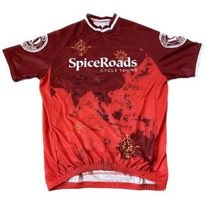 Spice Roads Cycle Tours Cycling Jersey - See Asia by bicycle Men's Size Large L